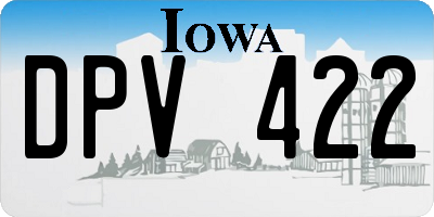 IA license plate DPV422
