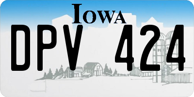 IA license plate DPV424