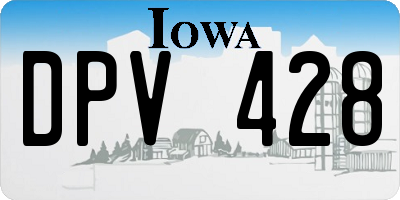 IA license plate DPV428