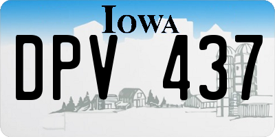 IA license plate DPV437