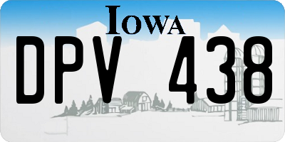 IA license plate DPV438