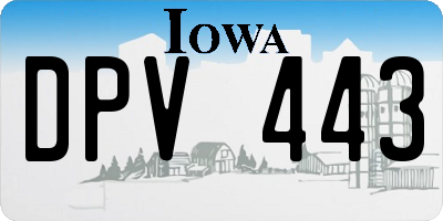 IA license plate DPV443