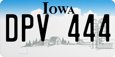 IA license plate DPV444