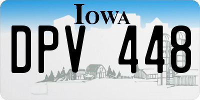 IA license plate DPV448
