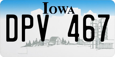IA license plate DPV467
