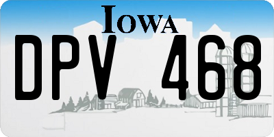 IA license plate DPV468
