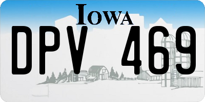 IA license plate DPV469