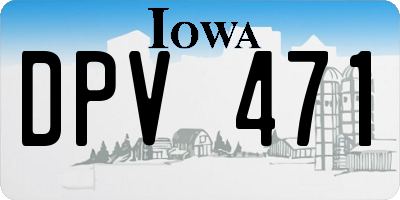 IA license plate DPV471
