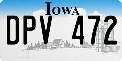 IA license plate DPV472