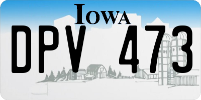 IA license plate DPV473