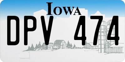 IA license plate DPV474