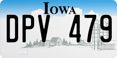 IA license plate DPV479