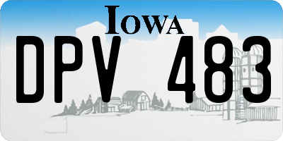 IA license plate DPV483