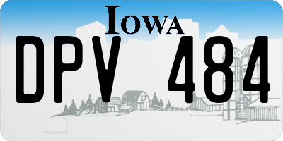 IA license plate DPV484