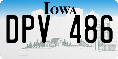 IA license plate DPV486