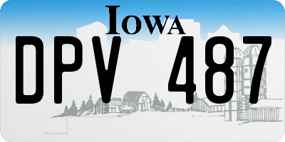 IA license plate DPV487