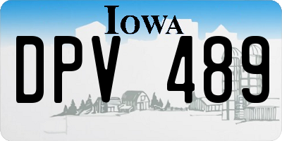IA license plate DPV489