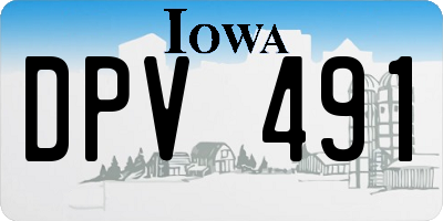 IA license plate DPV491