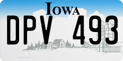 IA license plate DPV493