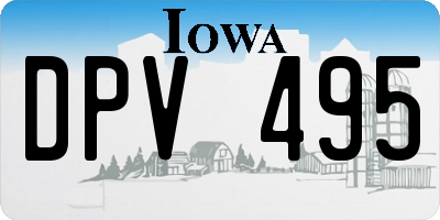 IA license plate DPV495