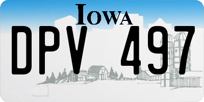 IA license plate DPV497