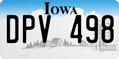 IA license plate DPV498