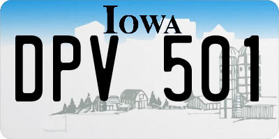 IA license plate DPV501