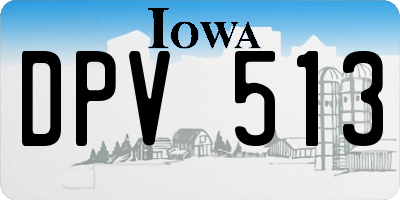 IA license plate DPV513
