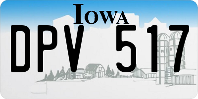IA license plate DPV517
