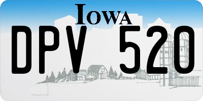 IA license plate DPV520
