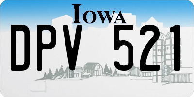 IA license plate DPV521