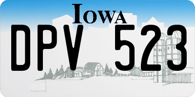 IA license plate DPV523