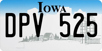 IA license plate DPV525