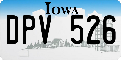 IA license plate DPV526
