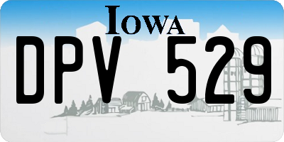 IA license plate DPV529