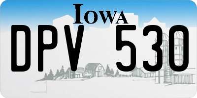 IA license plate DPV530