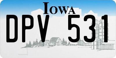IA license plate DPV531