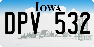 IA license plate DPV532