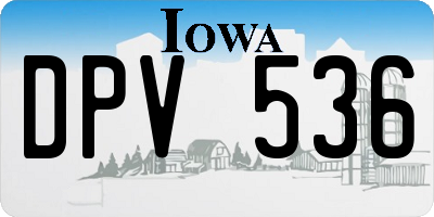 IA license plate DPV536