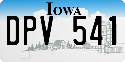 IA license plate DPV541