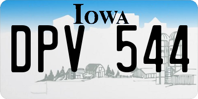 IA license plate DPV544