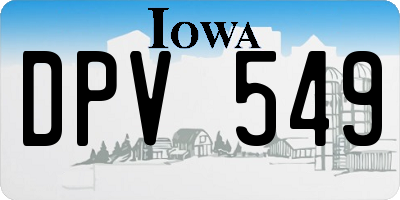 IA license plate DPV549