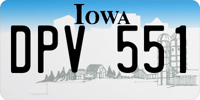 IA license plate DPV551