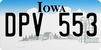 IA license plate DPV553