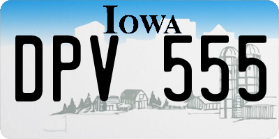 IA license plate DPV555