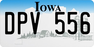 IA license plate DPV556