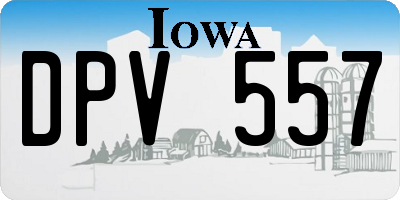 IA license plate DPV557