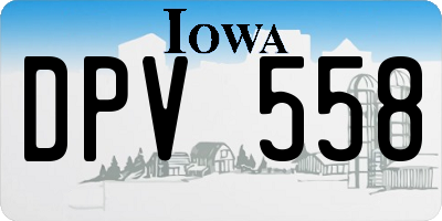 IA license plate DPV558