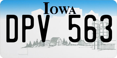 IA license plate DPV563
