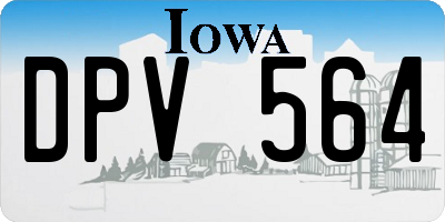 IA license plate DPV564